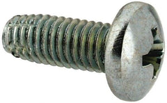 Value Collection - #10-32 UNF Thread, 1/2" Length Under Head, Phillips Drive Steel Thread Cutting Screw - Pan Head, Grade 2, Point Type F, Zinc-Plated Finish - Eagle Tool & Supply