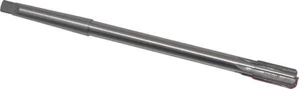 Made in USA - 1/2" Diam, 7/16" Max Diam 1MT Morse Taper Shank, 1" Flute Length, Machine Expansion Reamer - Straight Flute, 8" OAL, Right Hand Cut, 6 Flutes, High Speed Steel, Bright Finish - Eagle Tool & Supply
