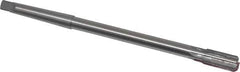 Made in USA - 1/2" Diam, 7/16" Max Diam 1MT Morse Taper Shank, 1" Flute Length, Machine Expansion Reamer - Straight Flute, 8" OAL, Right Hand Cut, 6 Flutes, High Speed Steel, Bright Finish - Eagle Tool & Supply