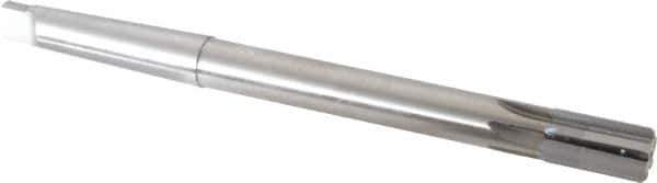 Made in USA - 23/32" Diam, 9/16" Max Diam 2MT Morse Taper Shank, 1-1/4" Flute Length, Machine Expansion Reamer - Straight Flute, 9" OAL, Right Hand Cut, 6 Flutes, High Speed Steel, Bright Finish - Eagle Tool & Supply