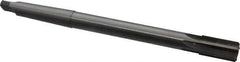 Made in USA - 3/4" Diam, 5/8" Max Diam 2MT Morse Taper Shank, 1-3/8" Flute Length, Machine Expansion Reamer - Straight Flute, 9-1/2" OAL, Right Hand Cut, 6 Flutes, High Speed Steel, Bright Finish - Eagle Tool & Supply