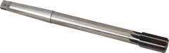Made in USA - 13/16" Diam, 5/8" Max Diam 2MT Morse Taper Shank, 1-3/8" Flute Length, Machine Expansion Reamer - Straight Flute, 9-1/2" OAL, Right Hand Cut, 8 Flutes, High Speed Steel, Bright Finish - Eagle Tool & Supply