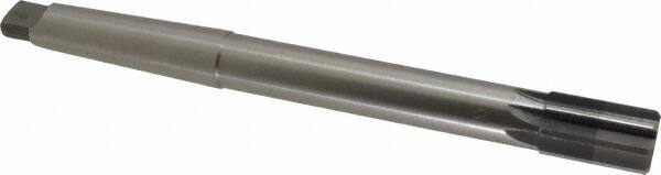 Made in USA - 1" Diam, 7/8" Max Diam 3MT Morse Taper Shank, 1-5/8" Flute Length, Machine Expansion Reamer - Straight Flute, 10-1/2" OAL, Right Hand Cut, 8 Flutes, High Speed Steel, Bright Finish - Eagle Tool & Supply