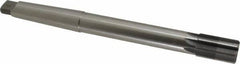 Made in USA - 1" Diam, 7/8" Max Diam 3MT Morse Taper Shank, 1-5/8" Flute Length, Machine Expansion Reamer - Straight Flute, 10-1/2" OAL, Right Hand Cut, 8 Flutes, High Speed Steel, Bright Finish - Eagle Tool & Supply