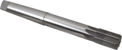 Made in USA - 1-5/16" Diam, 1" Max Diam 4MT Morse Taper Shank, 1-7/8" Flute Length, Machine Expansion Reamer - Straight Flute, 11-1/2" OAL, Right Hand Cut, 8 Flutes, High Speed Steel, Bright Finish - Eagle Tool & Supply