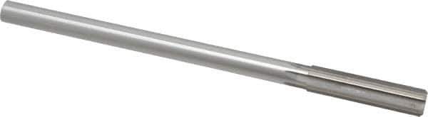 Made in USA - 1/2" Cobalt 6 Flute Chucking Reamer - Straight Flute, 0.4355" Straight Shank, 2" Flute Length, 8" OAL - Eagle Tool & Supply