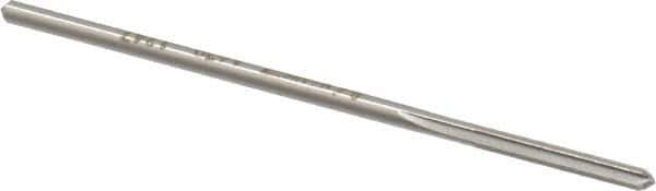 Made in USA - 1/8" Cobalt 4 Flute Chucking Reamer - Straight Flute, 0.119" Straight Shank, 7/8" Flute Length, 3-1/2" OAL - Eagle Tool & Supply