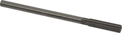 Made in USA - 1/2" Cobalt 6 Flute Chucking Reamer - Straight Flute, 0.4355" Straight Shank, 2" Flute Length, 8" OAL - Eagle Tool & Supply