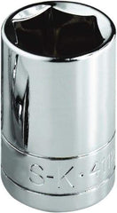 SK - 11/32", 1/4" Drive, Standard Hand Socket - 6 Points, Steel, Chrome Finish - Eagle Tool & Supply