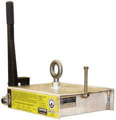Mag-Mate - 2,200 Lb Load Capacity, Magnetic Lifter - 7" High x 10-1/2" Wide, 2 Poles, For Use with Flats - Eagle Tool & Supply