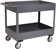 Jamco - 1,200 Lb Capacity, 30" Wide x 24" Long x 39" High Deep Shelf Cart - 2 Shelf, Steel - Eagle Tool & Supply