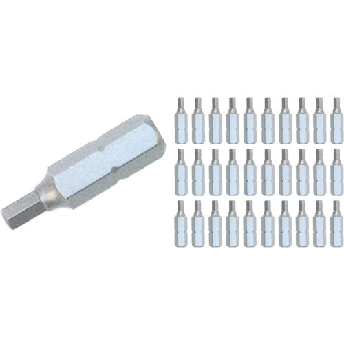 Hex Contractor Grade Insert Bit 3.0mm × 25mm (30 Piece Bulk Pack) - Eagle Tool & Supply
