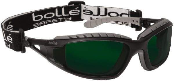 bolle SAFETY - Green Lenses, Framed Welding Glasses - Scratch Resistant, Black/Gray Polycarbonate Frame, Over the Glasses - Eagle Tool & Supply