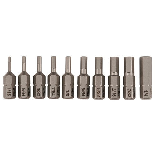 10PC HEX INSERT BIT SET - Eagle Tool & Supply
