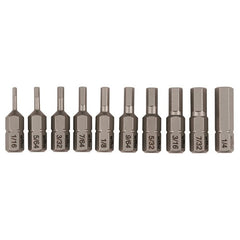 10PC HEX INSERT BIT SET - Eagle Tool & Supply