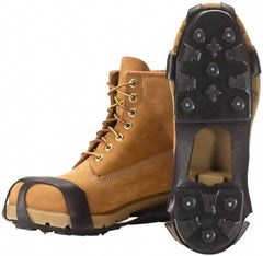 Winter Walking - Size 2XL, (Women's Size XL) Overshoe Cleat - Grit Traction, Black - Eagle Tool & Supply