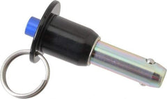Gibraltar - 1/2" Diam, 1" Usable Length, Button Handle, Quick Release Pin - Grade 4130 Steel, Zinc-Plated Finish - Eagle Tool & Supply