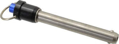 Gibraltar - 5/8" Diam, 4" Usable Length, Ring Handle, Quick Release Pin - Grade 17-4 Stainless Steel, Bright Finish - Eagle Tool & Supply