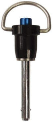Gibraltar - 1/2" Diam, 6" Usable Length, Ring Handle, Quick Release Pin - Grade 17-4 Stainless Steel, Bright Finish - Eagle Tool & Supply