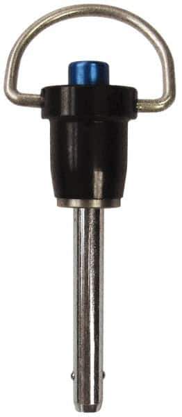 Gibraltar - 1/2" Diam, 3-1/2" Usable Length, Ring Handle, Quick Release Pin - Grade 4130 Steel, Zinc-Plated Finish - Eagle Tool & Supply