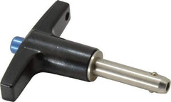 Gibraltar - 1/4" Diam, 3/4" Usable Length, T Handle, Quick Release Pin - Grade 304 Stainless Steel, Bright Finish - Eagle Tool & Supply