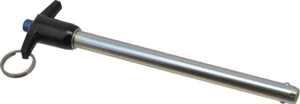 Gibraltar - 1/2" Diam, 6" Usable Length, T Handle, Quick Release Pin - Grade 4130 Steel, Zinc-Plated Finish - Eagle Tool & Supply