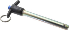 Gibraltar - 1/2" Diam, 4" Usable Length, T Handle, Quick Release Pin - Grade 4130 Steel, Zinc-Plated Finish - Eagle Tool & Supply