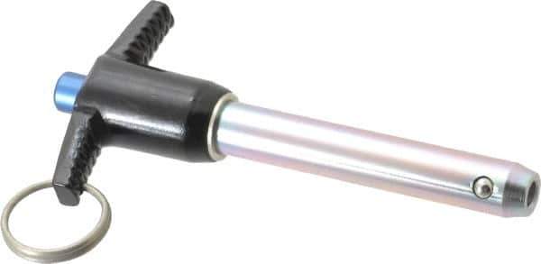 Gibraltar - 1/2" Diam, 2-1/2" Usable Length, T Handle, Quick Release Pin - Grade 4130 Steel, Zinc-Plated Finish - Eagle Tool & Supply