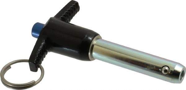 Gibraltar - 1/2" Diam, 1-3/4" Usable Length, T Handle, Quick Release Pin - Grade 4130 Steel, Zinc-Plated Finish - Eagle Tool & Supply