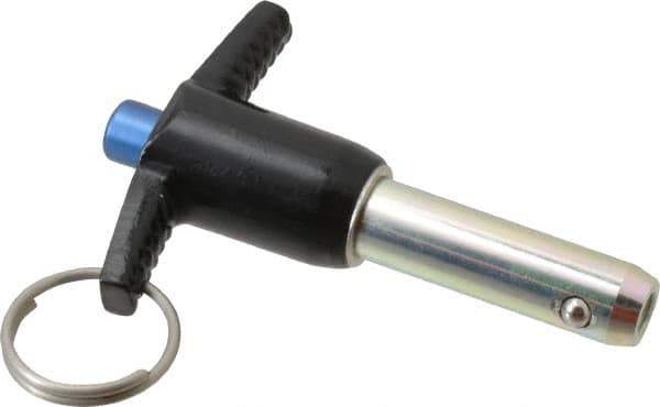 Gibraltar - 1/2" Diam, 1-1/4" Usable Length, T Handle, Quick Release Pin - Grade 4130 Steel, Zinc-Plated Finish - Eagle Tool & Supply