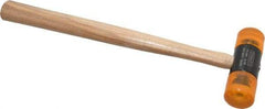 Stanley - 8 oz Head 1-3/8" Face Diam Plastic Dead Blow Hammer - 12" OAL, Hickory Handle - Eagle Tool & Supply