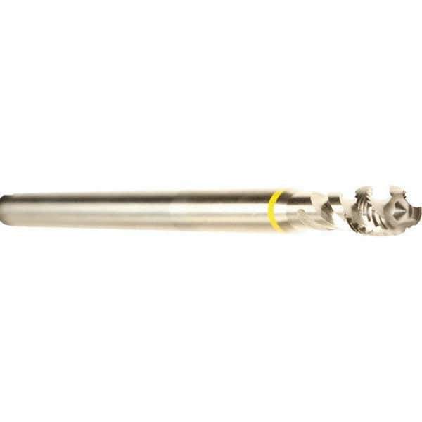 Emuge - M8x1.25 3 Flute Bright Finish Cobalt Spiral Flute Extension Tap - Modified Bottoming Chamfer, 90mm OAL, 6H Class of Fit, Series Enorm - Eagle Tool & Supply