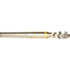 Emuge - M8x1.25 3 Flute Bright Finish Cobalt Spiral Flute Extension Tap - Modified Bottoming Chamfer, 90mm OAL, 6H Class of Fit, Series Enorm - Eagle Tool & Supply