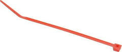 Made in USA - 4-1/8" Long Red Nylon Standard Cable Tie - 18 Lb Tensile Strength, 1.07mm Thick, 22.23mm Max Bundle Diam - Eagle Tool & Supply