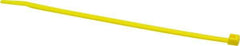 Made in USA - 5.84" Long Yellow Nylon Standard Cable Tie - 40 Lb Tensile Strength, 1.24mm Thick, 1-1/2" Max Bundle Diam - Eagle Tool & Supply