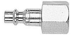 CEJN - 1/8 Female NPT ARO Pneumatic Hose High Flow Connector - Steel Zinc-Plated, 1/4" Body Diam - Eagle Tool & Supply