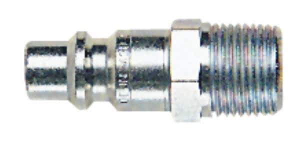 CEJN - 3/8 Male NPT ARO Pneumatic Hose High Flow Connector - Steel Zinc-Plated, 1/4" Body Diam - Eagle Tool & Supply