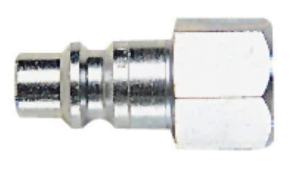 CEJN - 1/2 Female NPT European High Flow Pneumatic Hose High Flow Connector - Steel Zinc-Plated, 3/8" Body Diam - Eagle Tool & Supply
