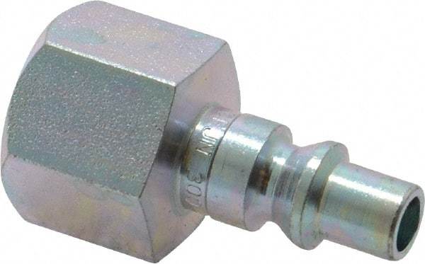 CEJN - 3/8 Female NPT ARO Pneumatic Hose High Flow Connector - Steel Zinc-Plated, 1/4" Body Diam - Eagle Tool & Supply