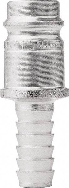 CEJN - Hose Barb European High Flow Pneumatic Hose High Flow Connector - Steel Zinc-Plated, 3/8" Body Diam, 1/4" Hose ID - Eagle Tool & Supply