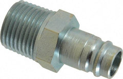 CEJN - 1/2 Male NPT European High Flow Pneumatic Hose High Flow Connector - Steel Zinc-Plated, 3/8" Body Diam - Eagle Tool & Supply