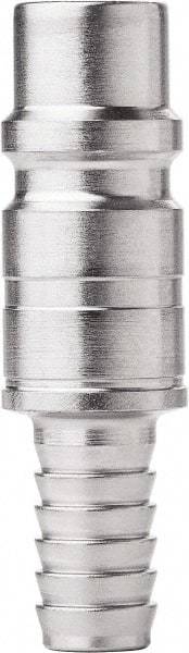 CEJN - Hose Barb Industrial Pneumatic Hose High Flow Connector - Steel Zinc-Plated, 1/2" Body Diam, 3/8" Hose ID - Eagle Tool & Supply