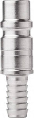 CEJN - Hose Barb Industrial Pneumatic Hose High Flow Connector - Steel Zinc-Plated, 1/2" Body Diam, 3/8" Hose ID - Eagle Tool & Supply