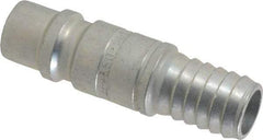 CEJN - Hose Barb Industrial Pneumatic Hose High Flow Connector - Steel Zinc-Plated, 1/2" Body Diam, 1/2" Hose ID - Eagle Tool & Supply