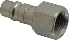CEJN - 1/2 Female NPT Industrial Pneumatic Hose High Flow Connector - Steel Zinc-Plated, 1/2" Body Diam - Eagle Tool & Supply