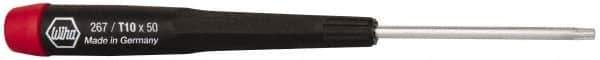 Wiha - T10 Torx Driver - 1-9/16" Blade Length, 5-3/4" OAL, Tapered Handle - Eagle Tool & Supply