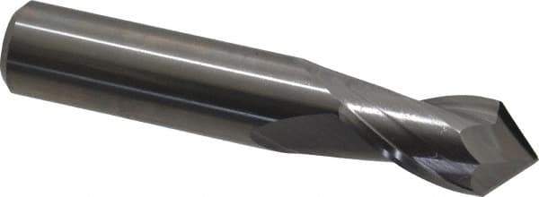 Melin Tool - 5/8" Diam, 1-1/4" LOC, 2 Flute, 90° Point Angle, Solid Carbide Drill Mill - Uncoated, 3-1/2" OAL, 5/8" Shank Diam - Eagle Tool & Supply