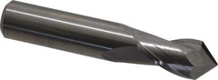 Melin Tool - 5/8" Diam, 1-1/4" LOC, 2 Flute, 90° Point Angle, Solid Carbide Drill Mill - Uncoated, 3-1/2" OAL, 5/8" Shank Diam - Eagle Tool & Supply