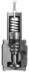 Plast-O-Matic - 3" Pipe, NPTF End Connection, PVC Pressure Regulating Valve - Viton Seal, 150 psi Inlet Pressure, 30 to 125 psi Working Pressure - Eagle Tool & Supply
