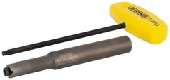 HORN - BU114, Internal, Neutral, 0.157" Max Depth of Cut, 0.157" Max Groove Width, Indexable Grooving Tool Holder - U114 Insert Compatibility, 1/2" Shank Width, 3-15/16" OAL, Through Coolant - Eagle Tool & Supply